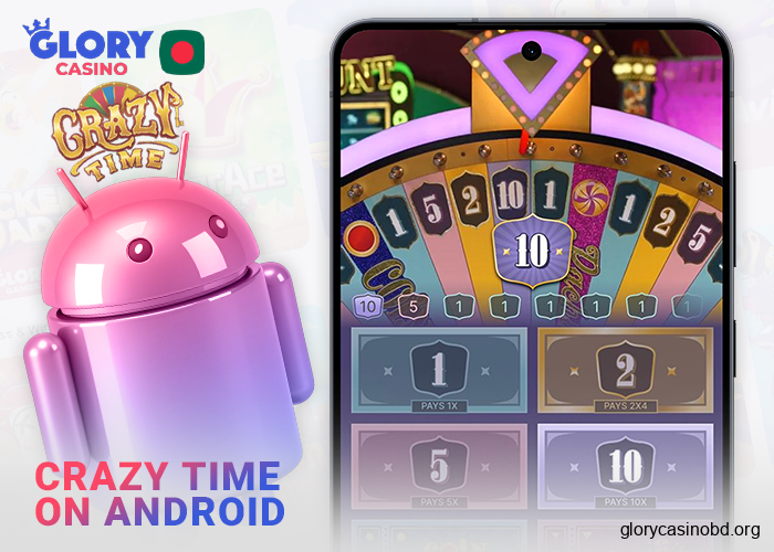 Download the Glory Casino APK for the Crazy Time live game