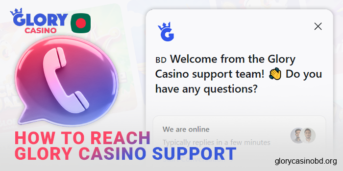How to contact Glory Casino support