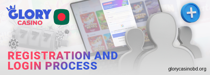 About registration and authorization on the Glory Casino website