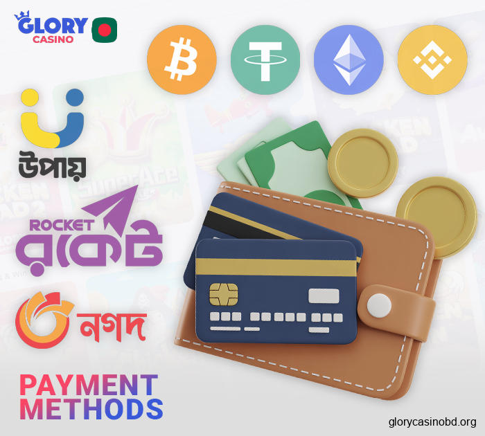 Glory Casino payment methods for users from Bangladesh